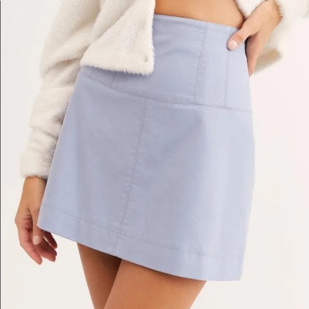 Free People Wisteria Blue Mini Skirt